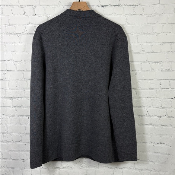 BANANA REPUBLIC Men's Merino Wool Blend Sweater Charcoal Gray Blazer size XL - Picture 2 of 7